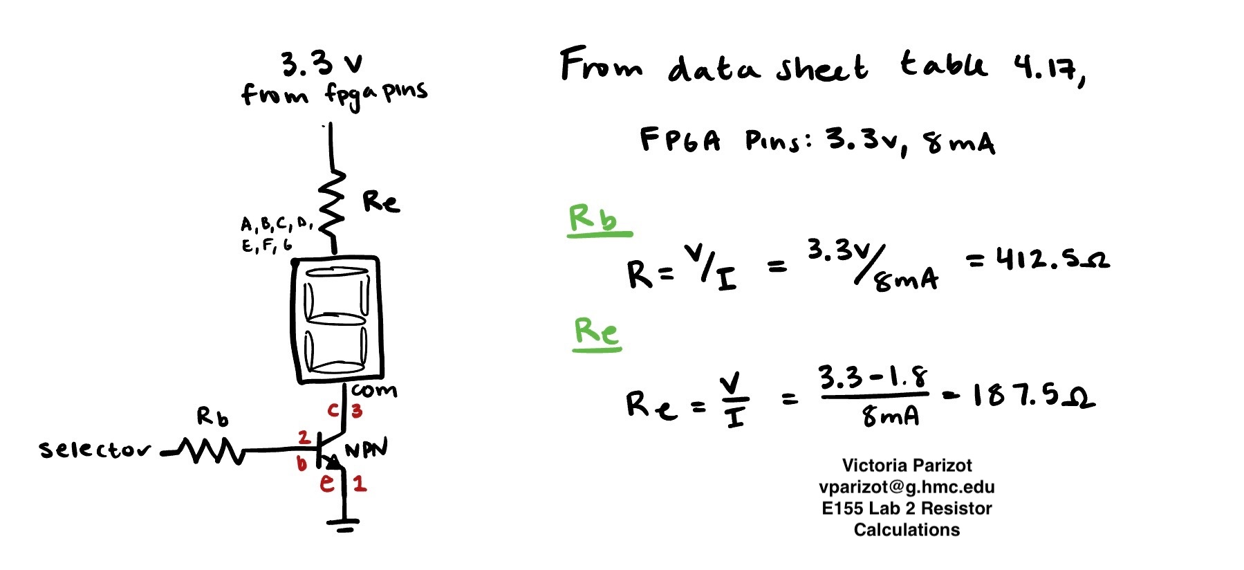 Resistor calculations for NPN transistors