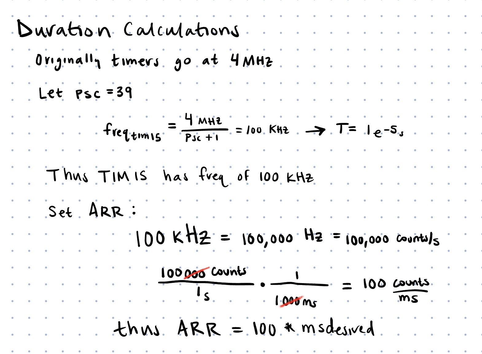 Lab 4 Duration Calculations